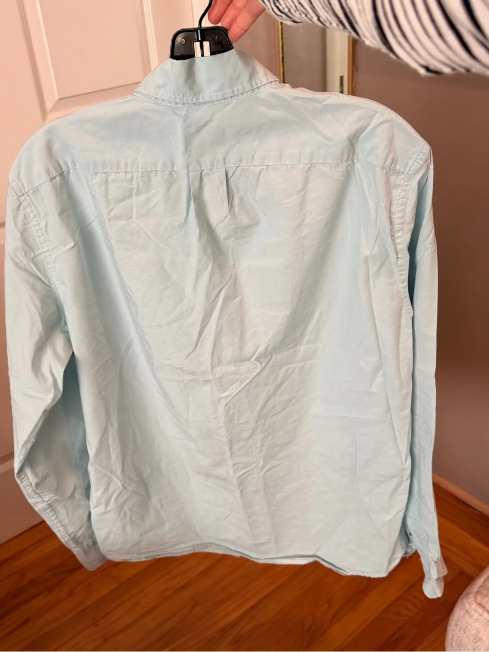 J. Crew Men’s Light Aqua Blue Button-Down Slim Secret Wash Shirt #462